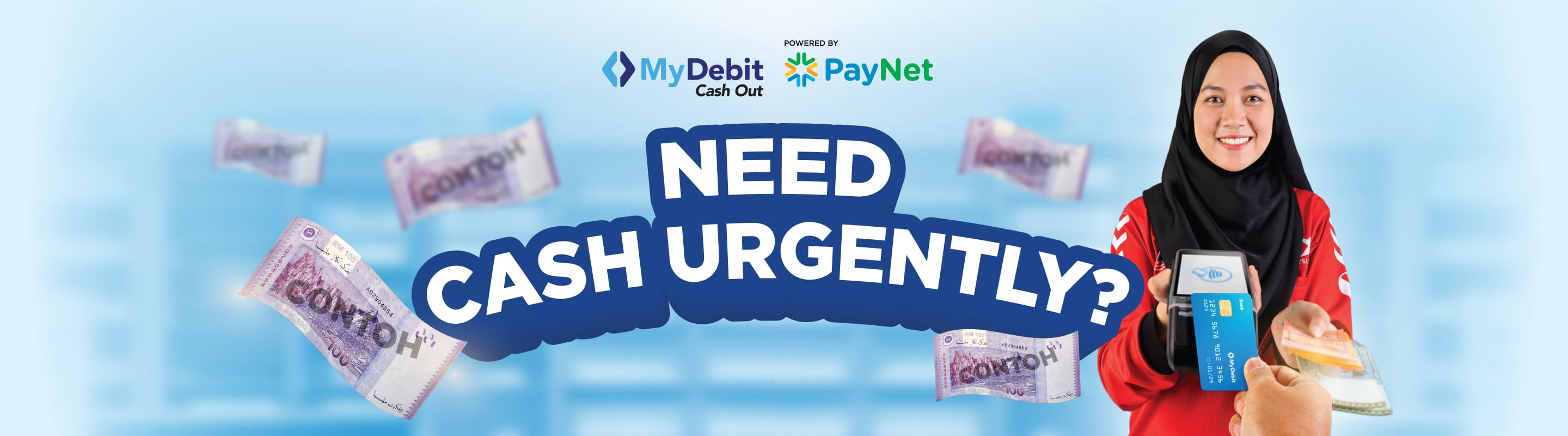 Cash out with my debit at pos malaysia outlet